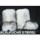 Pelz Stiefel Blaufuchs Hausschuhe Fellstiefel Pelz Fuchs...