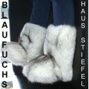 Pelz Stiefel Blaufuchs Hausschuhe Fellstiefel Pelz Fuchs...