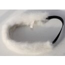 Nerz Haarband Pelz Stirnband Fell Halsband Schmuck Mink Braut Natur Weiß