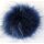 Pelz Haargummi Fuchs Armband Fell Manschette Scrunchie Navy Blau