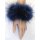 Pelz Haargummi Fuchs Armband Fell Manschette Scrunchie Navy Blau