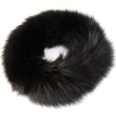 Pelz Schal Blaufuchs Boa Loop Fell Kragen Kette Mantel Besatz Schwarz