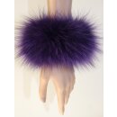 Pelz Haargummi Blaufuchs Armband Scrunchie Lila Purple