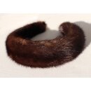 Nerz Haarreif Pelz Haar Hals Schmuck Kette Mink Schoko...