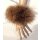 Pelz Haargummi Fuchs Armband Fell Manschette Natur Beige