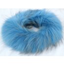 Pelz Schal Boa Fuchs Kragen Loop Mantel Besatz Sky Blue