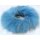 Pelz Schal Boa Fuchs Kragen Loop Mantel Besatz Sky Blue