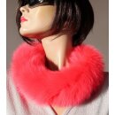 Pelz Schal Shadowfuchs Boa Loop Fell Kette Collier Neon Pink