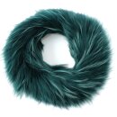 Pelz Schal Seefuchs Boa Loop Kette Fell Kragen Teal Grünblau