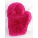 Pelz Handschuh Rex Wellness Massage Streichel Chinchilla Fuchsia Pink