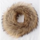 Pelz Schal Fuchs Boa Loop Kragen Kette Fell Natur Beige Bionda