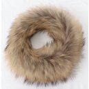 Pelz Schal Fuchs Boa Loop Kragen Kette Fell Natur Beige Bionda