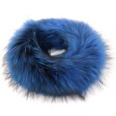 Pelz Schal Fuchs Kette Fell Kragen Boa Eva Royal Blau