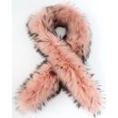 Pelz Schal Boa Fuchs 2in1 Loop Schlauch Stola Rosa Peachy Pink