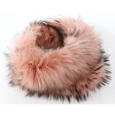 Pelz Schal Boa Fuchs 2in1 Loop Schlauch Stola Rosa Peachy Pink