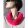 Pelz Schal Kette Boa Loop Collier Kragen Schmuck Chinchilla Rex Fuchsia Pink