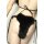 Pelz Bikini Blaufuchs beidseitig Fell 2 tlg.Set BH & String Slip Leder Offen Ouvert Schwarz