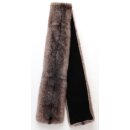 Nerz Schal Pelz Stola Edel Kohinoor Mink Design Mantel Besatz Black Cross Taupe