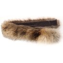 Pelz Schal Fuchs Kragen Stola Fell Mantel Besatz Natur Beige Black