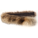 Pelz Schal Seefuchs Kragen Stola Fell Mantel Besatz Natur Beige Black