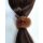 Nerz Haargummi Pelz Scrunchie Haar Schmuck Frisur Zopf Cognac Braun