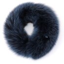 Pelz Schal Blaufuchs Fell Boa Loop Kragen Kette Mantel Besatz Classic Blau