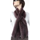 Nerz Schal Pelz Stola Edel Kohinoor Mink Design Mantel Besatz Black Cross Purple