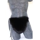 Pelz Slip Herren Blaufuchs Leder String Hose Leder Lingerie Schwarz